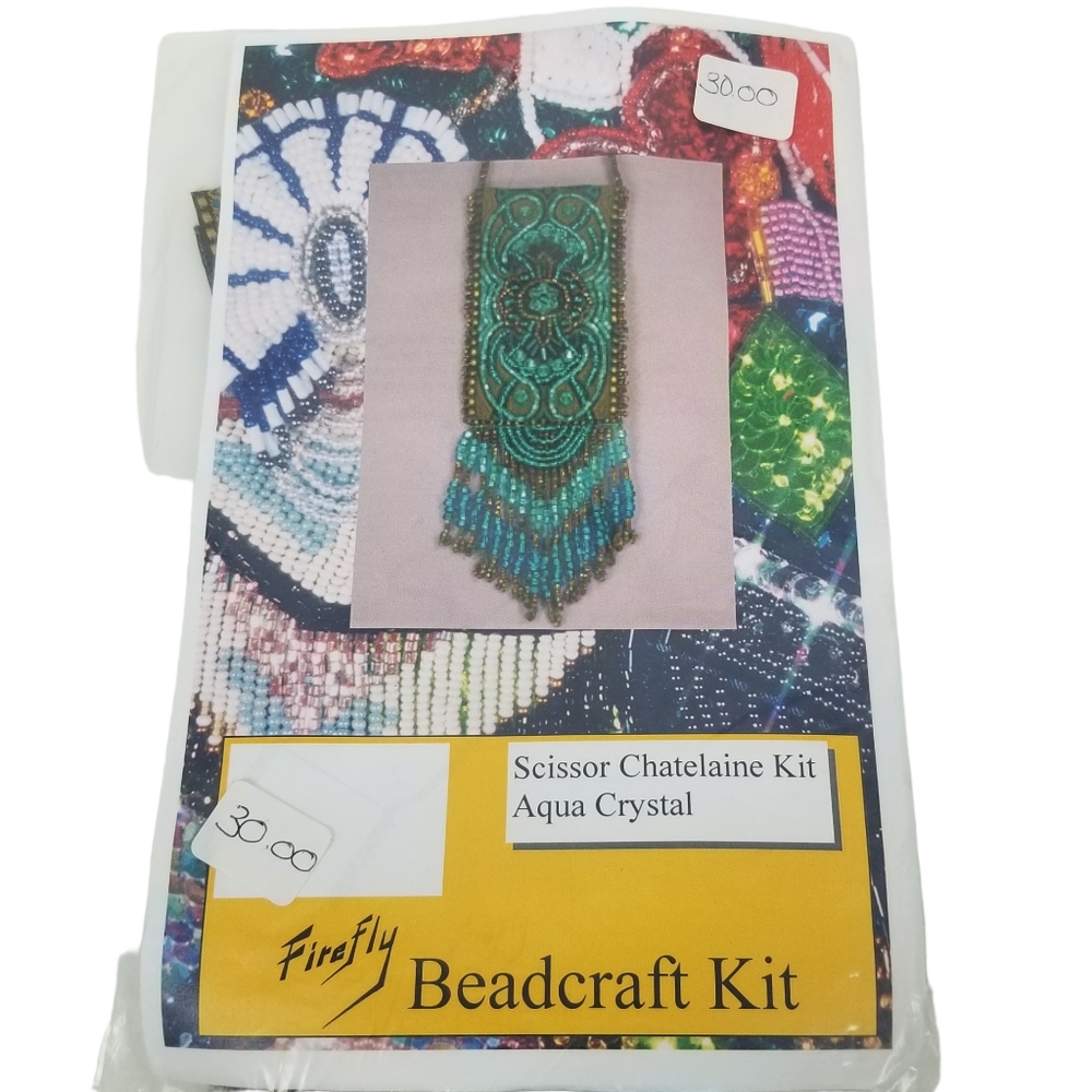 Firefly Aqua Crystal Scissor Chatelaine Kit NIP